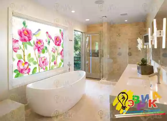 Винилов� е наклейки в ванн� � п� еми� м Нежнос� �