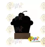 Меловой � енник кекс с ви� енкой на де� евянной подс� авке